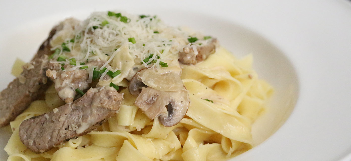 Pork Medallion and Mushroom Pasta 