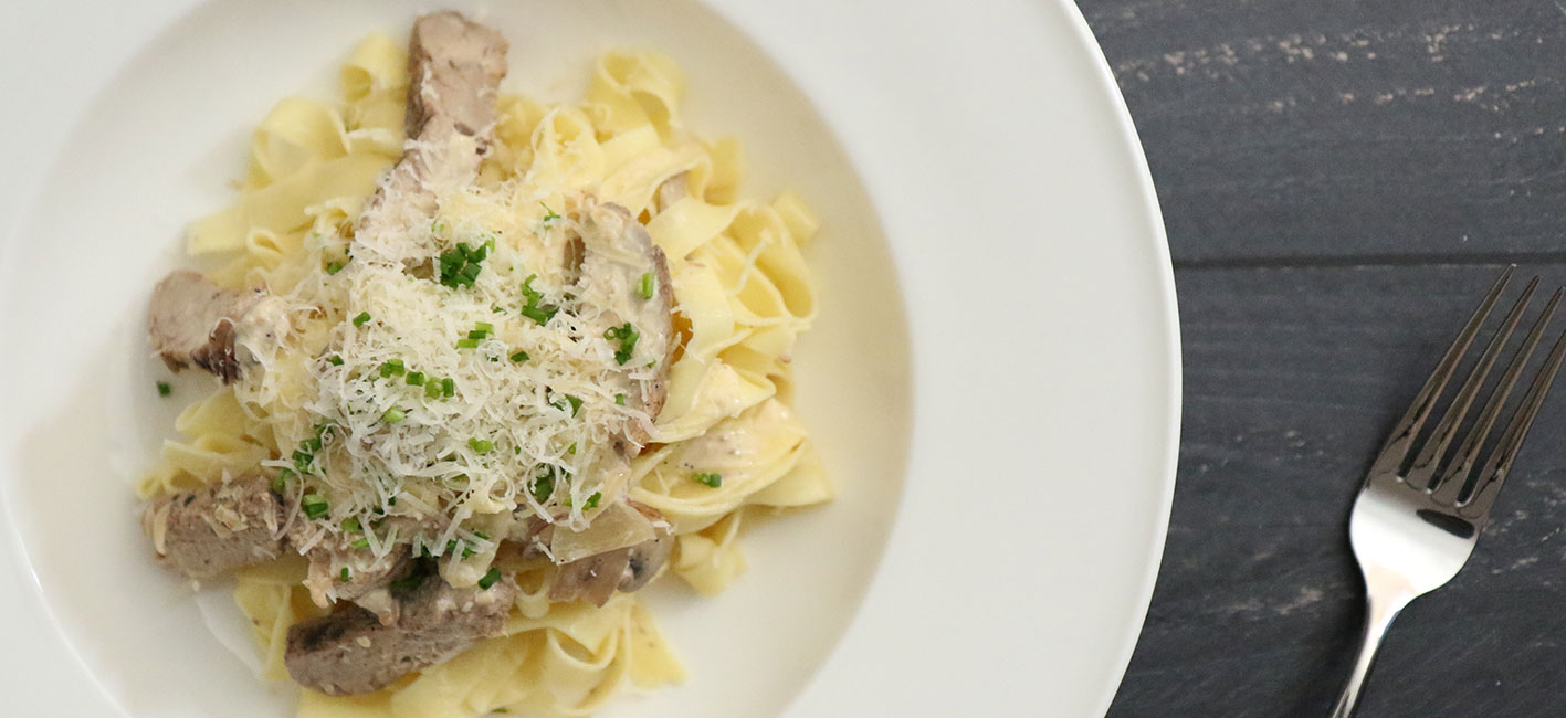 Pork Medallion and Mushroom Pasta 